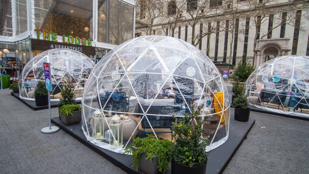 NYC Bryant Park Igloos