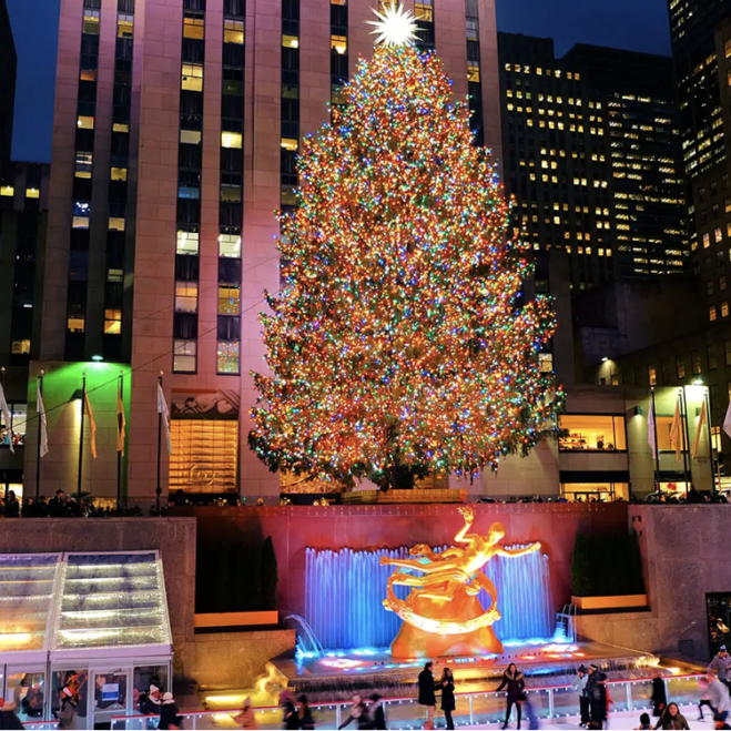 NYC. Rockefeller Center. Christmas
